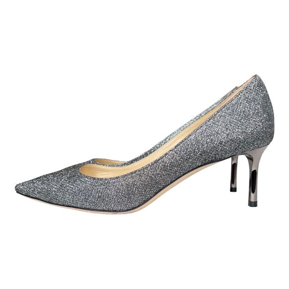 Jimmy Choo Romy Lame Glitter Pointed Toe Heel Pumps - Picture 6 of 10